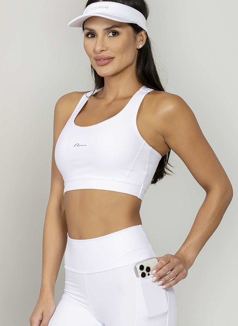 Top Corrida Run More Baixa Pace Alta Sustentação Branco