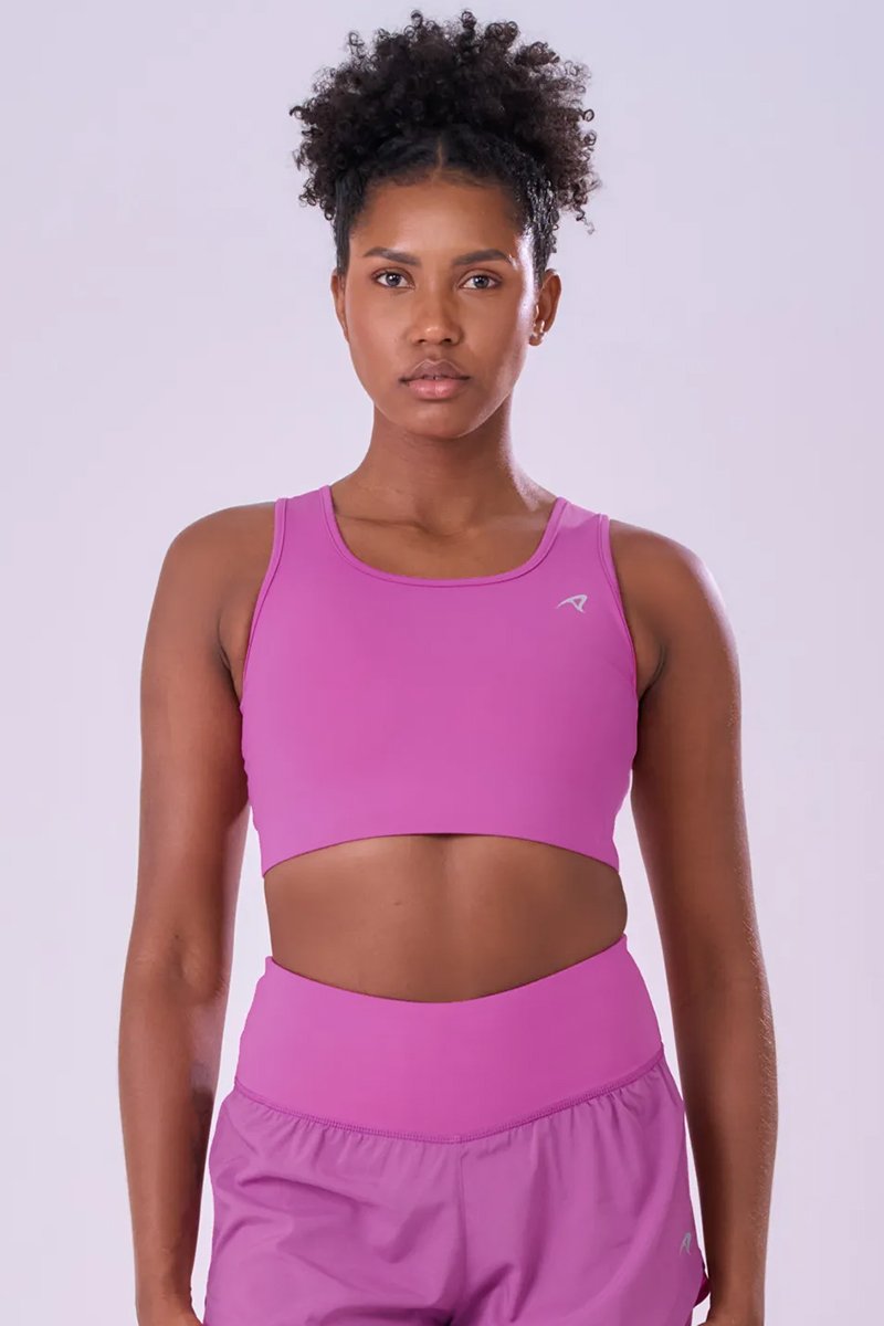 Top Corrida Authen Signature Samba Reto Dupla Face Rosa Violeta