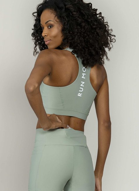 Top Corrida Run More Baixa Pace Alta Sustentação Verde Menta