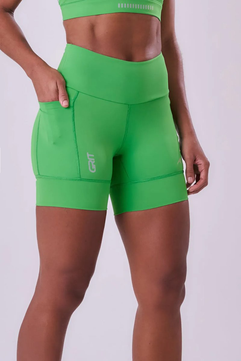 Bermuda Corrida Authen Grit Bossa 15cm Verde Vibrante