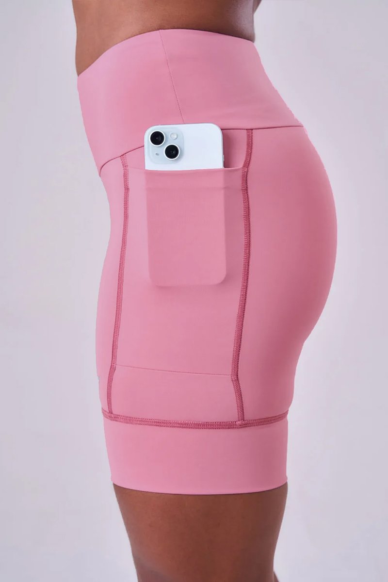 Bermuda Corrida Authen Grit Bossa 18cm Rosa Malva